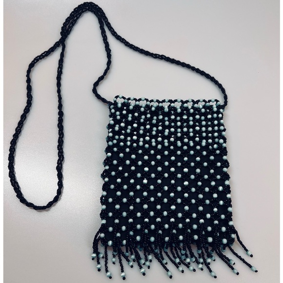 ***SALE***EUC Small Vintage Beaded Fringed Boho Crossbody - Picture 1 of 5